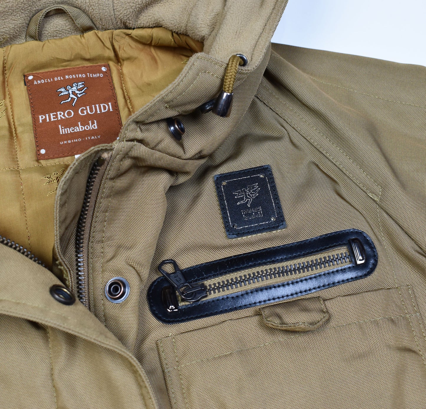 Piero Guidi Lineabold Press hooded, Men Jacket, Size S, V.Good 8/10