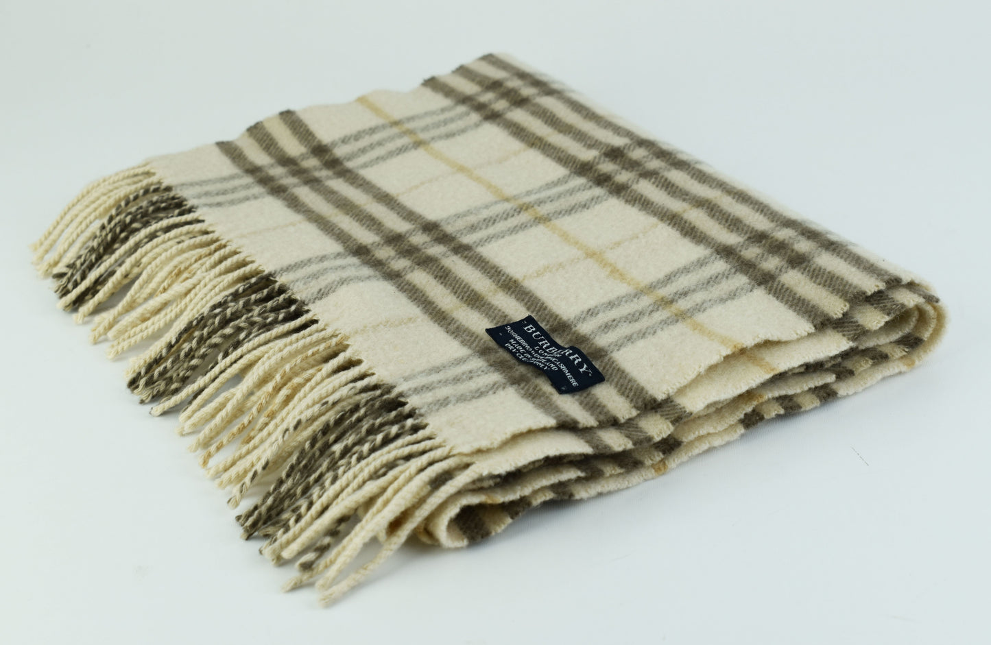 Burberry London wool & cashmere scarf 29cm x 172cm, Excellent 9/10