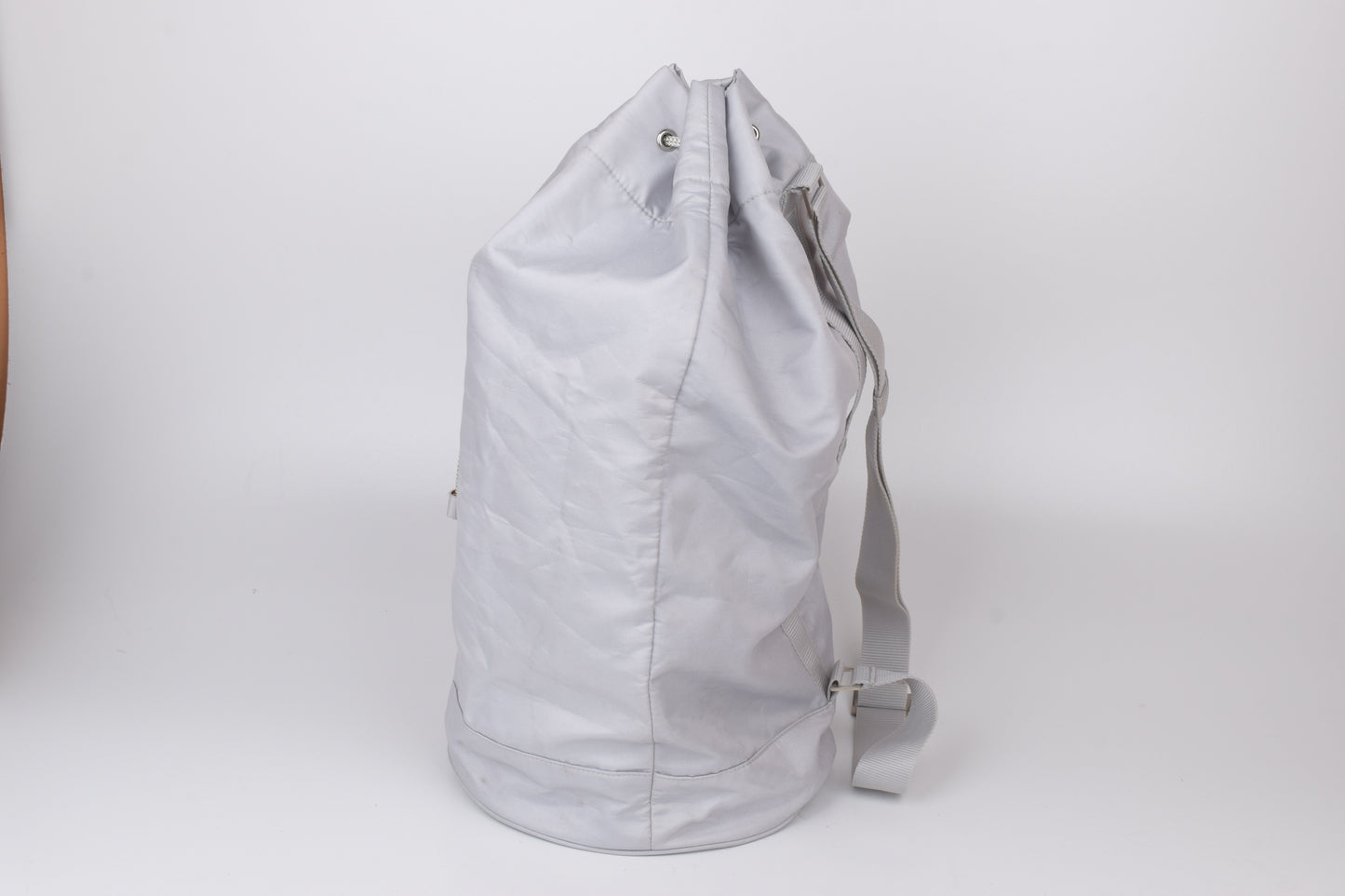 * Prada Luna Rossa Gray Crossbody Drawstring Sling Bag, 24x50cm, V.Good 8/10