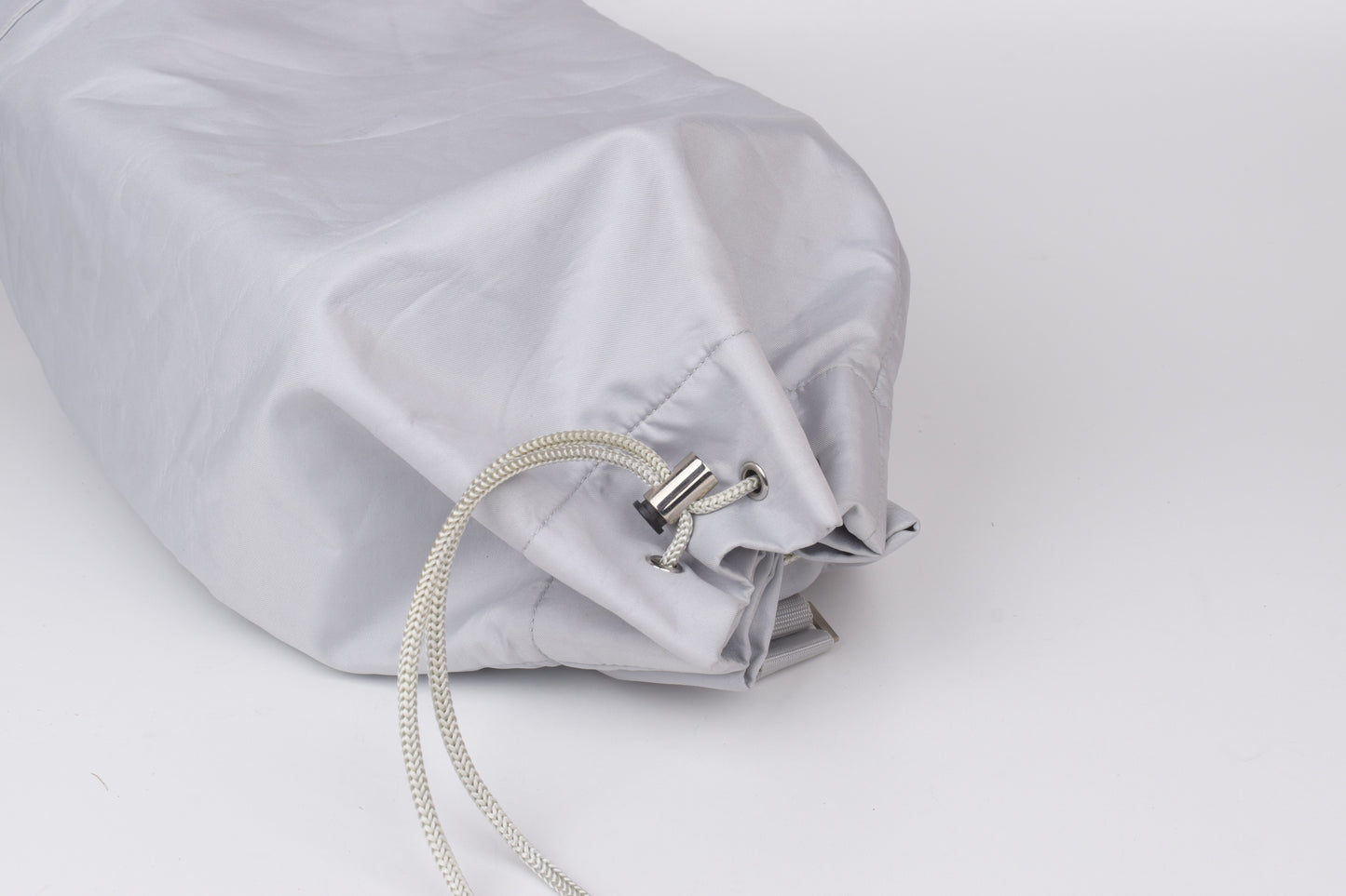 * Prada Luna Rossa Gray Crossbody Drawstring Sling Bag, 24x50cm, V.Good 8/10