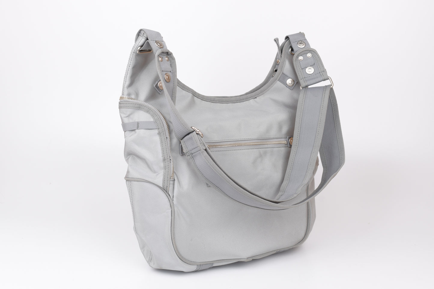 * George Gina & Lucy Paula Punshing Gray Shoulder Bag, 30x40cm, Excellent 9/10