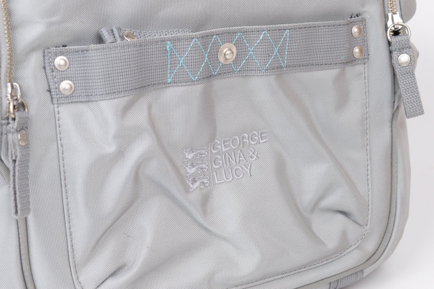 * George Gina & Lucy Paula Punshing Gray Shoulder Bag, 30x40cm, Excellent 9/10
