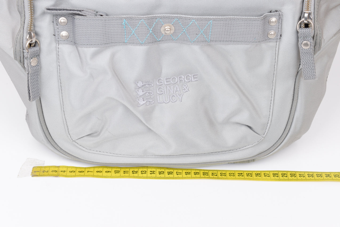 * George Gina & Lucy Paula Punshing Gray Shoulder Bag, 30x40cm, Excellent 9/10