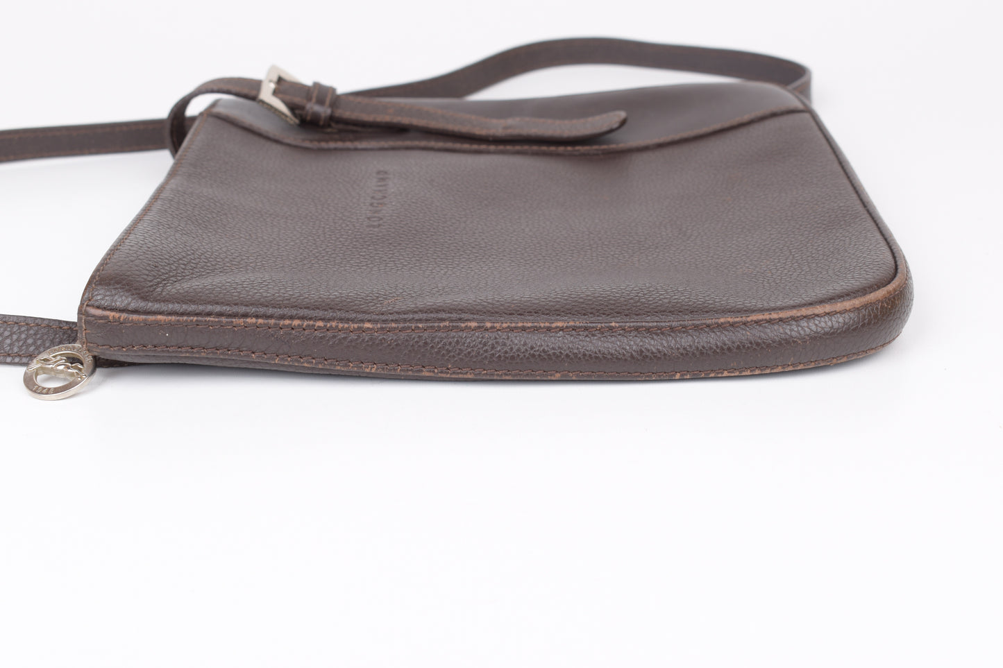 * Longchamp Medium Brown Leather Crossbody Bag, 22x24cm, V.Good 7/10