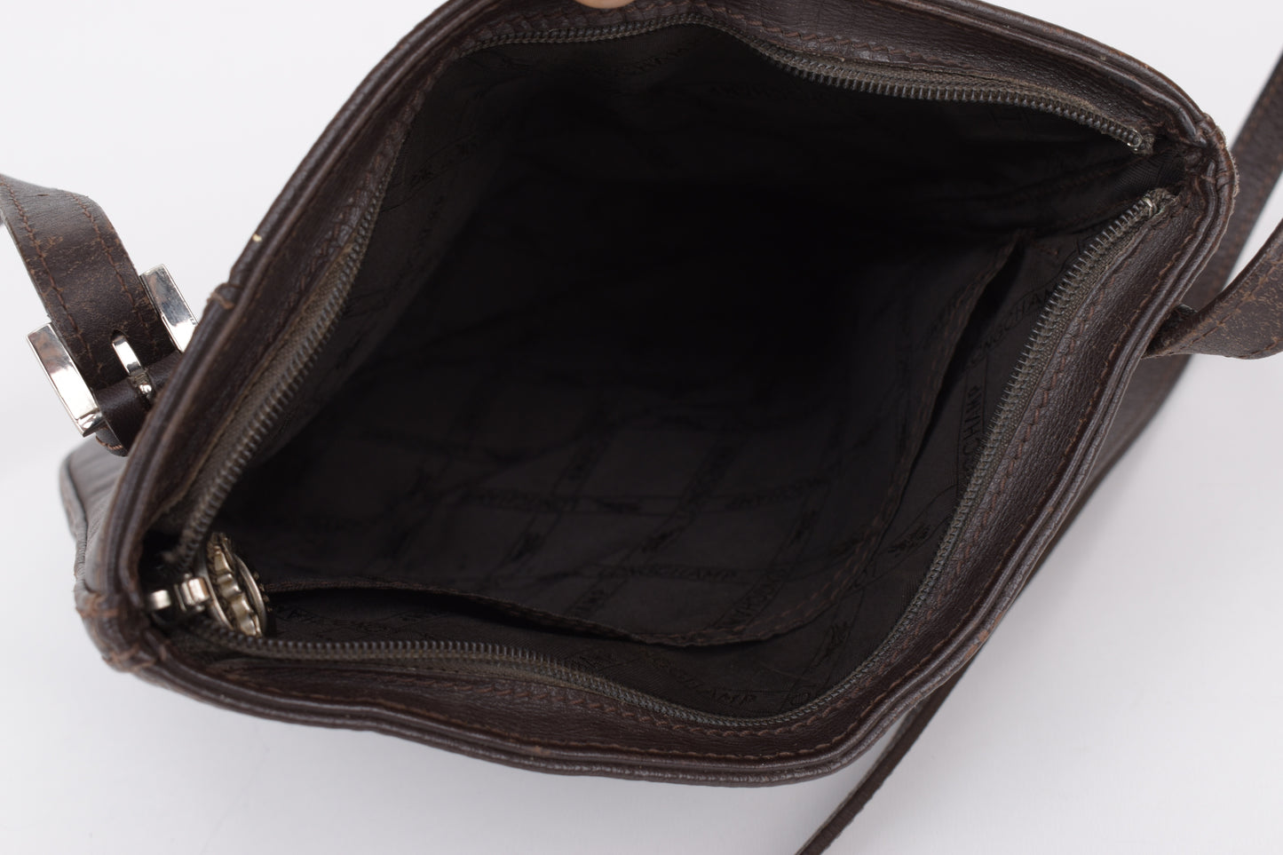 * Longchamp Medium Brown Leather Crossbody Bag, 22x24cm, V.Good 7/10