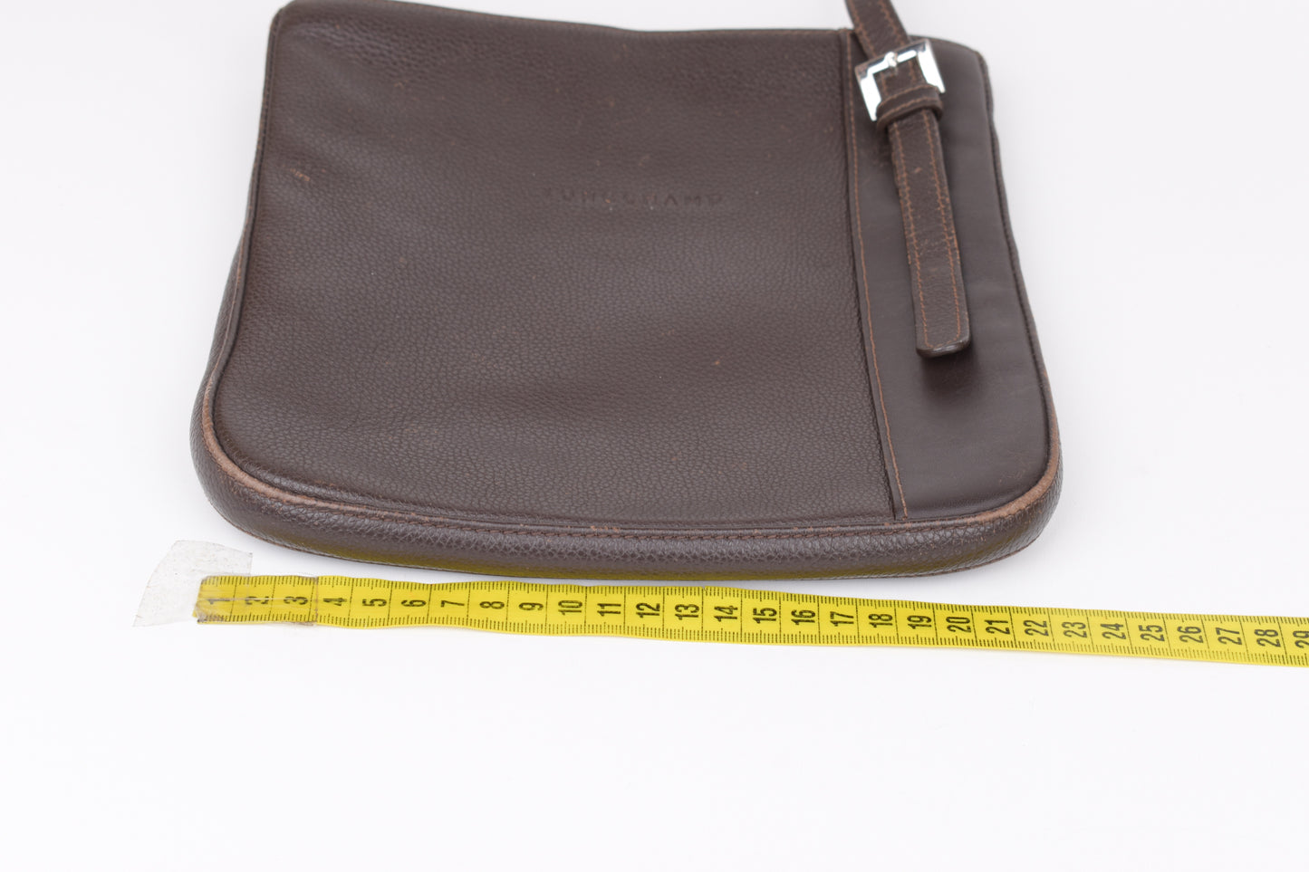 * Longchamp Medium Brown Leather Crossbody Bag, 22x24cm, V.Good 7/10