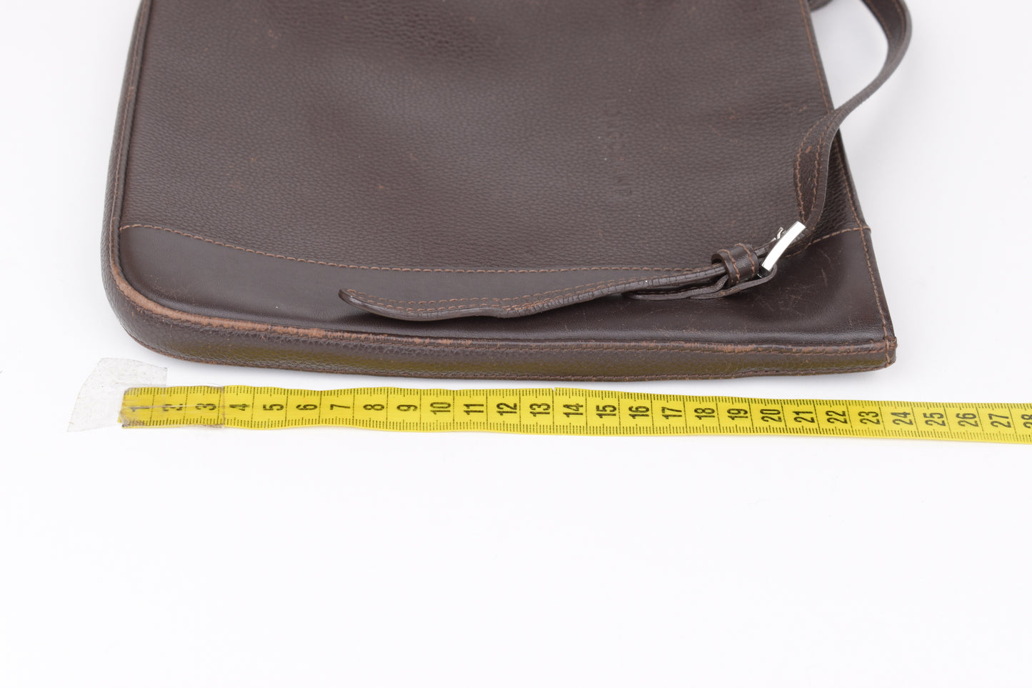 * Longchamp Medium Brown Leather Crossbody Bag, 22x24cm, V.Good 7/10