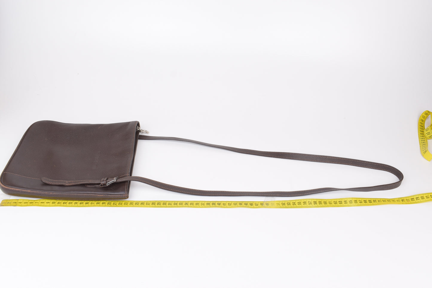 * Longchamp Medium Brown Leather Crossbody Bag, 22x24cm, V.Good 7/10