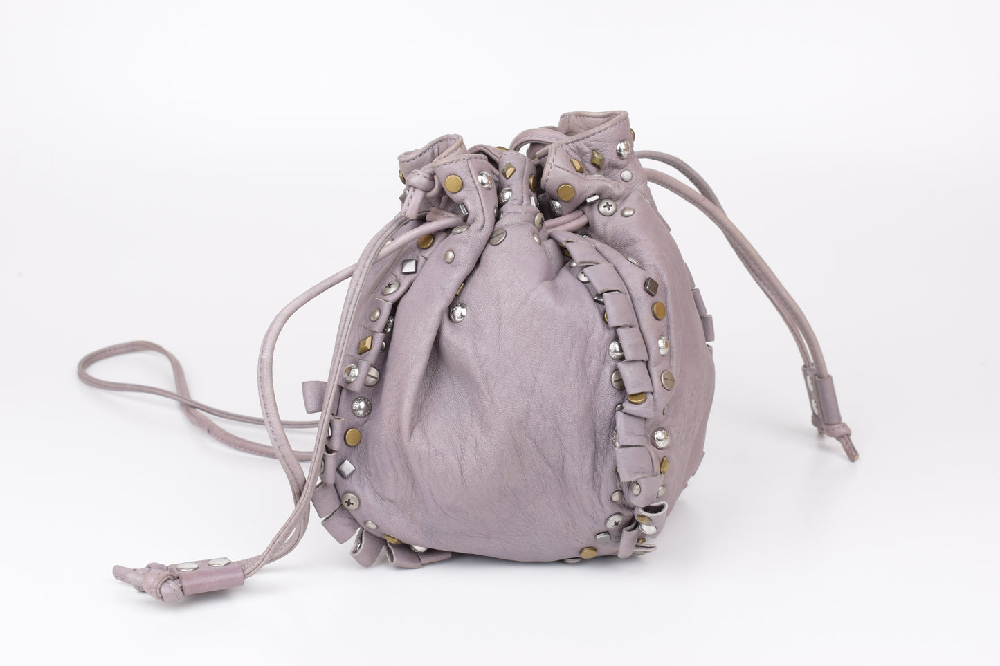 * George Gina & Lucy GGL Light Purple Leather Women Small Pouch Bag, 15x20cm, V.Good 8/10