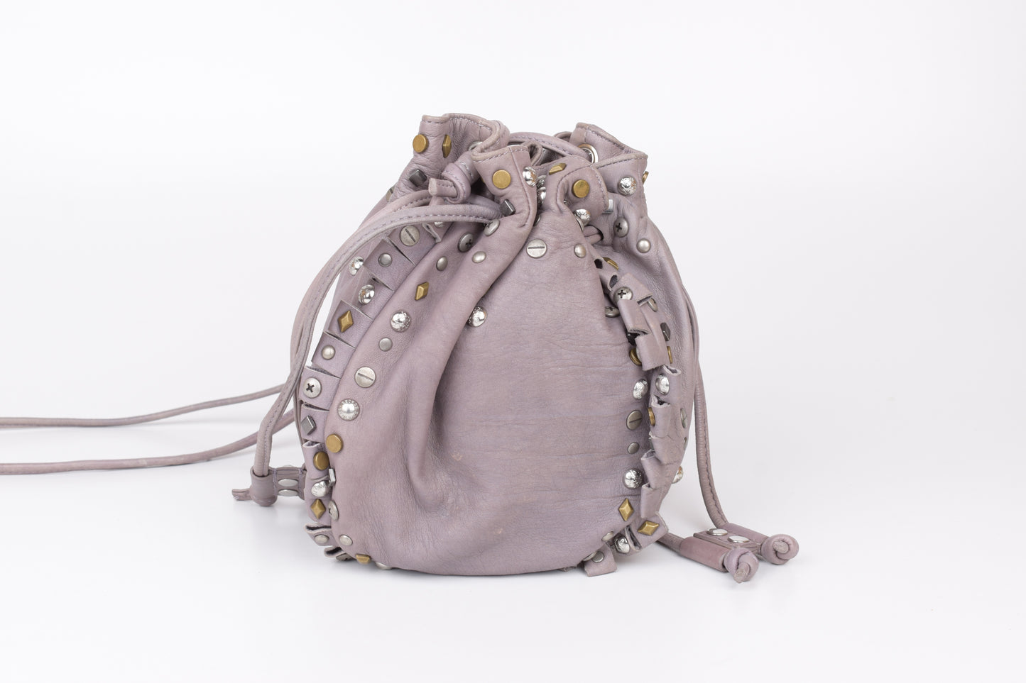 * George Gina & Lucy GGL Light Purple Leather Women Small Pouch Bag, 15x20cm, V.Good 8/10