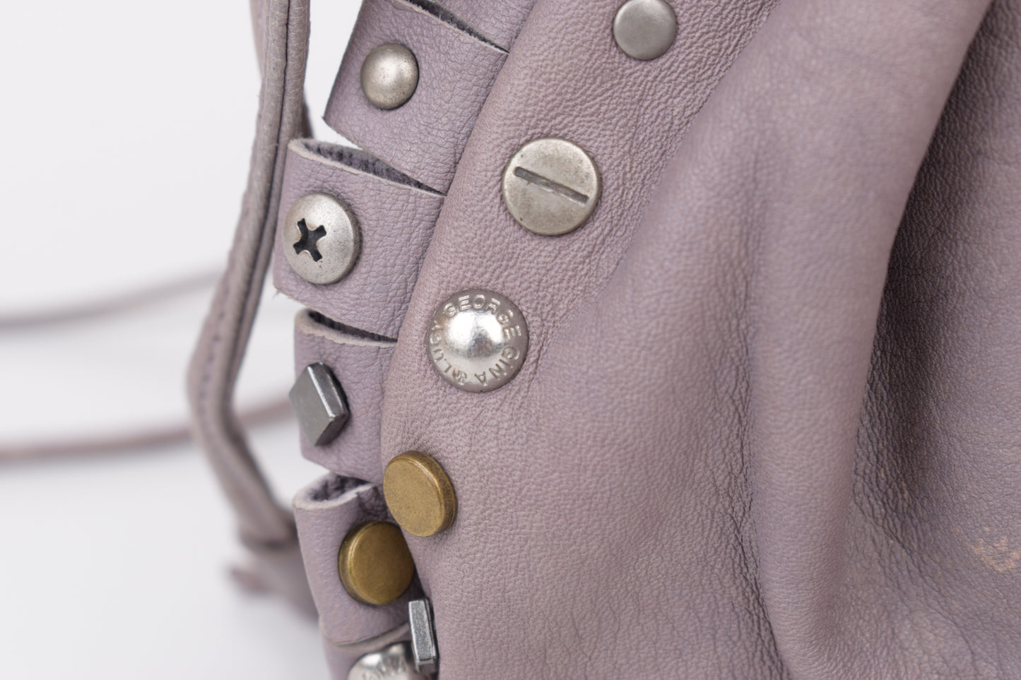 * George Gina & Lucy GGL Light Purple Leather Women Small Pouch Bag, 15x20cm, V.Good 8/10