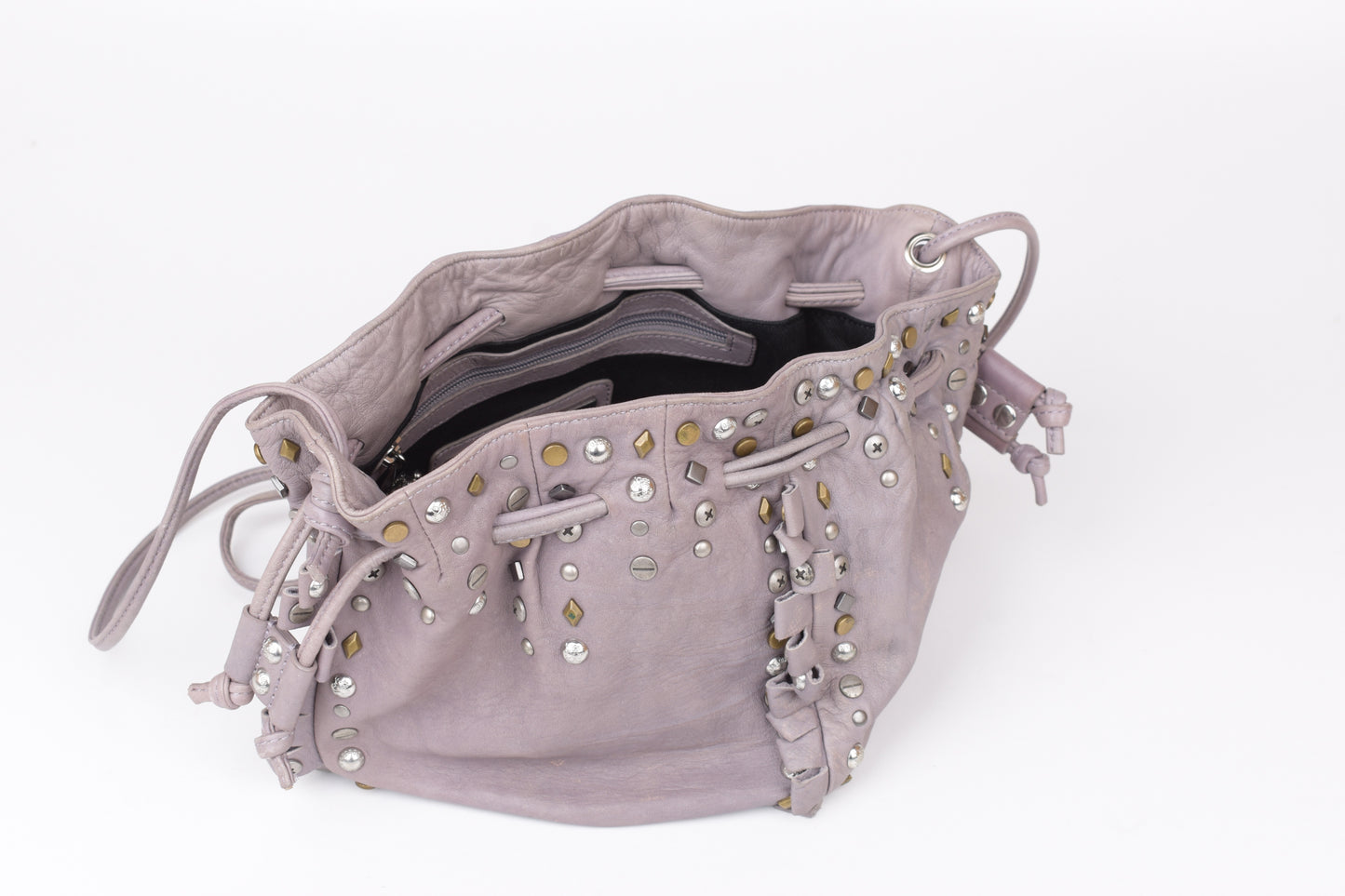 * George Gina & Lucy GGL Light Purple Leather Women Small Pouch Bag, 15x20cm, V.Good 8/10