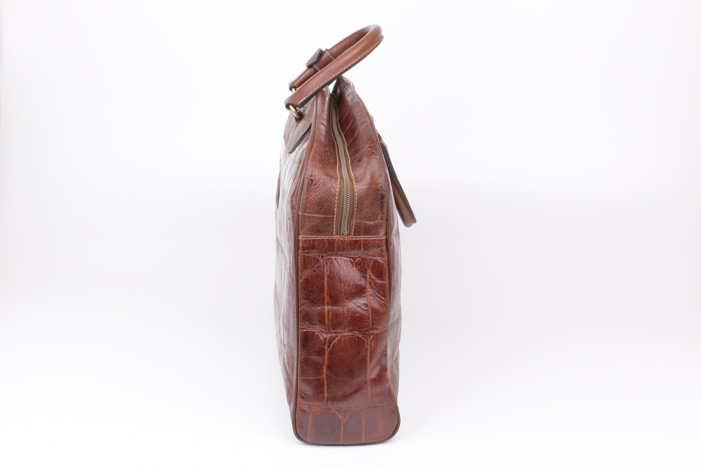 * Burberry Brown Leather Travel Bag, 47x30cm; Excellent 9/10