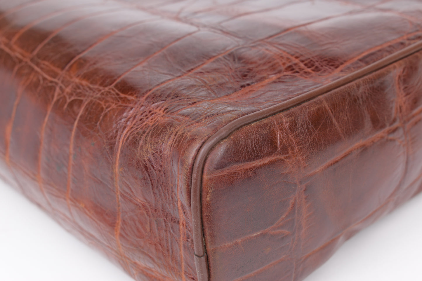 * Burberry Brown Leather Travel Bag, 47x30cm; Excellent 9/10