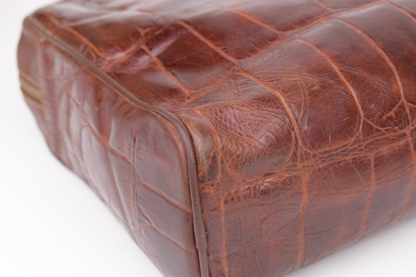* Burberry Brown Leather Travel Bag, 47x30cm; Excellent 9/10