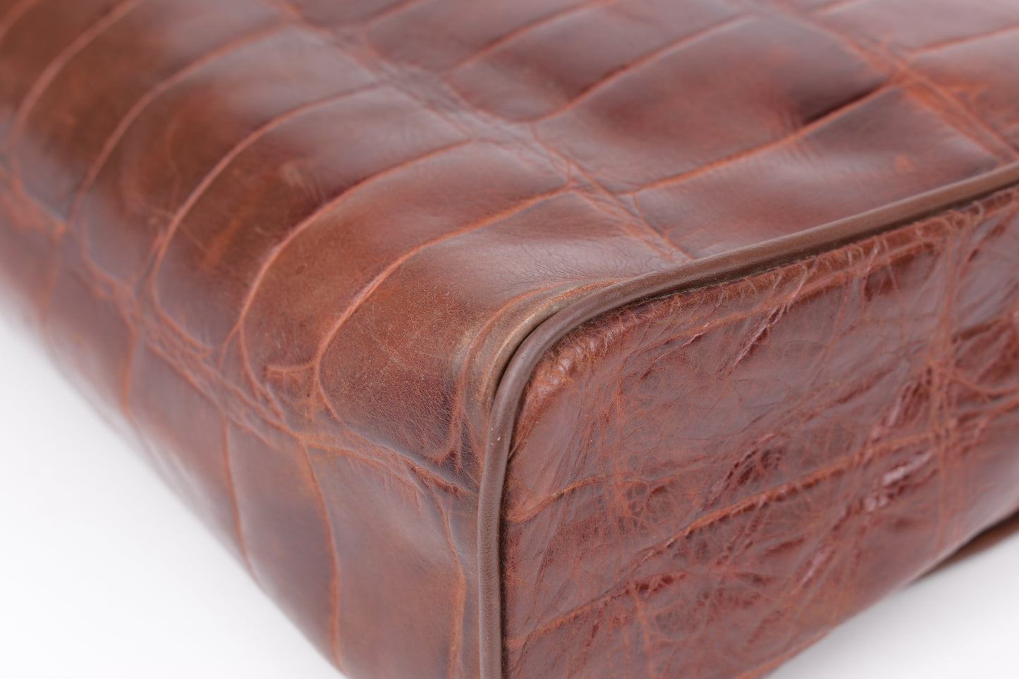 * Burberry Brown Leather Travel Bag, 47x30cm; Excellent 9/10