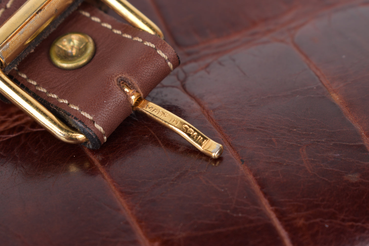* Burberry Brown Leather Travel Bag, 47x30cm; Excellent 9/10