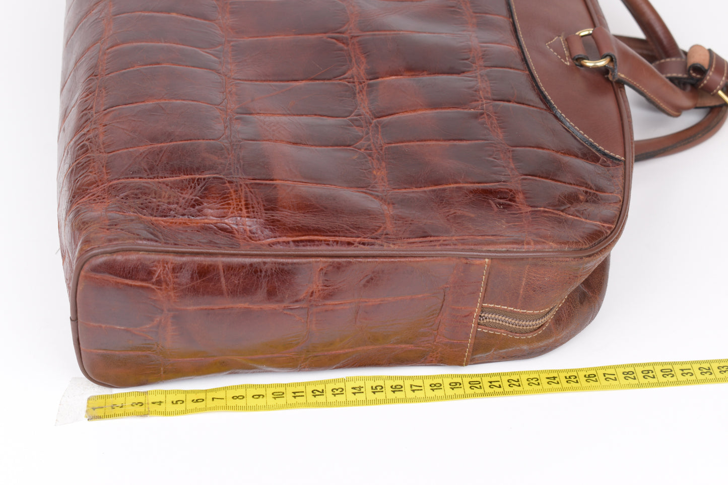 * Burberry Brown Leather Travel Bag, 47x30cm; Excellent 9/10