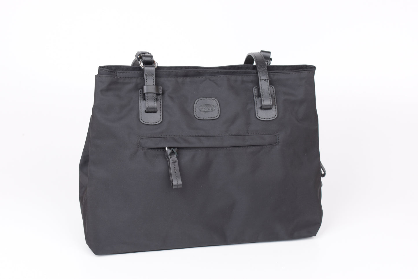 * Brics Nylon and Leather Three-Compartment Medium Shopping Bag black, 32x25cm, Excellent 10/10