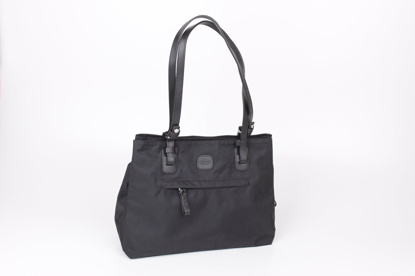 * Brics Nylon and Leather Three-Compartment Medium Shopping Bag black, 32x25cm, Excellent 10/10