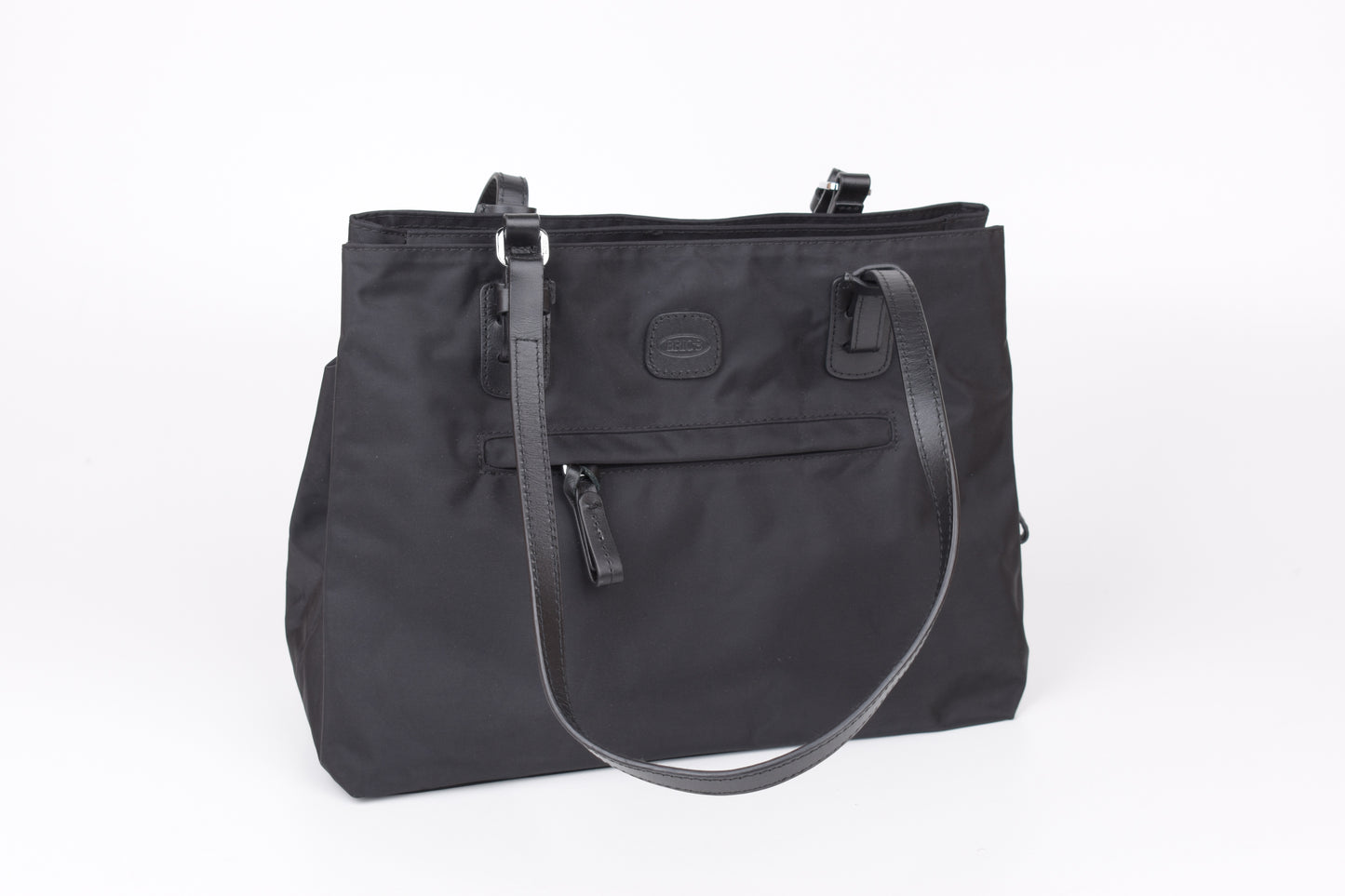 * Brics Nylon and Leather Three-Compartment Medium Shopping Bag black, 32x25cm, Excellent 10/10