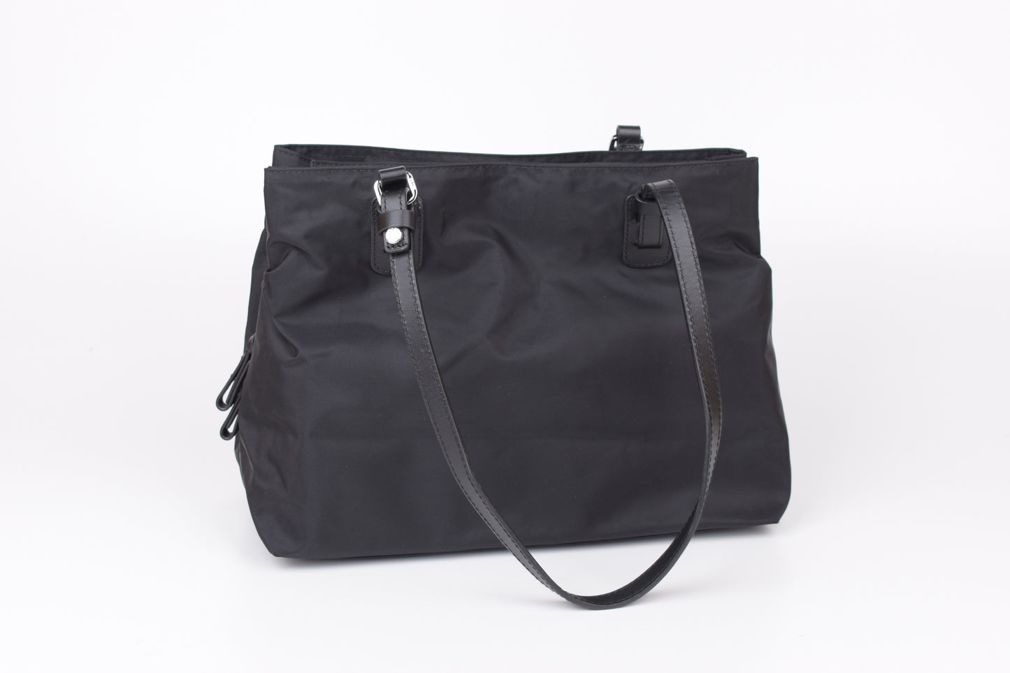 * Brics Nylon and Leather Three-Compartment Medium Shopping Bag black, 32x25cm, Excellent 10/10
