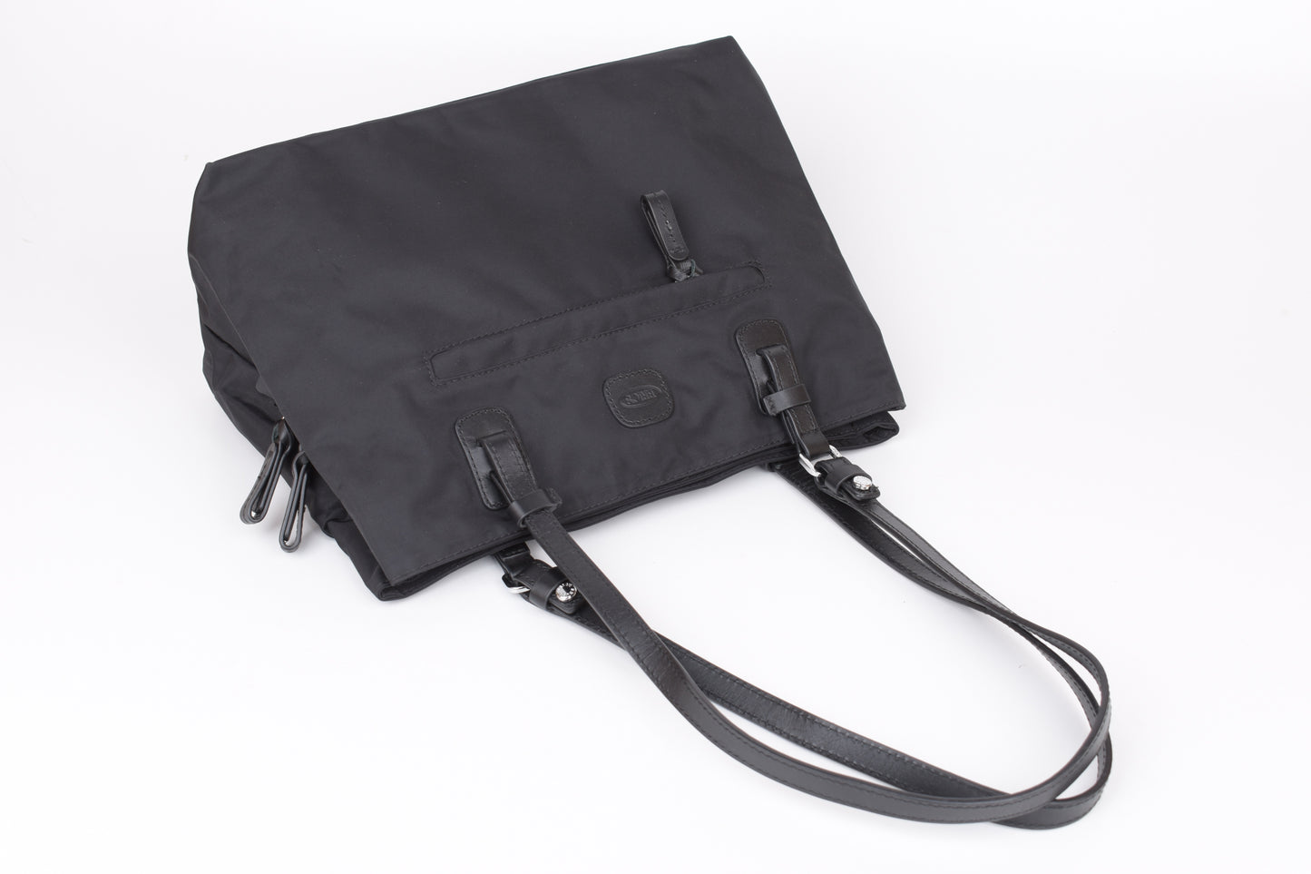 * Brics Nylon and Leather Three-Compartment Medium Shopping Bag black, 32x25cm, Excellent 10/10