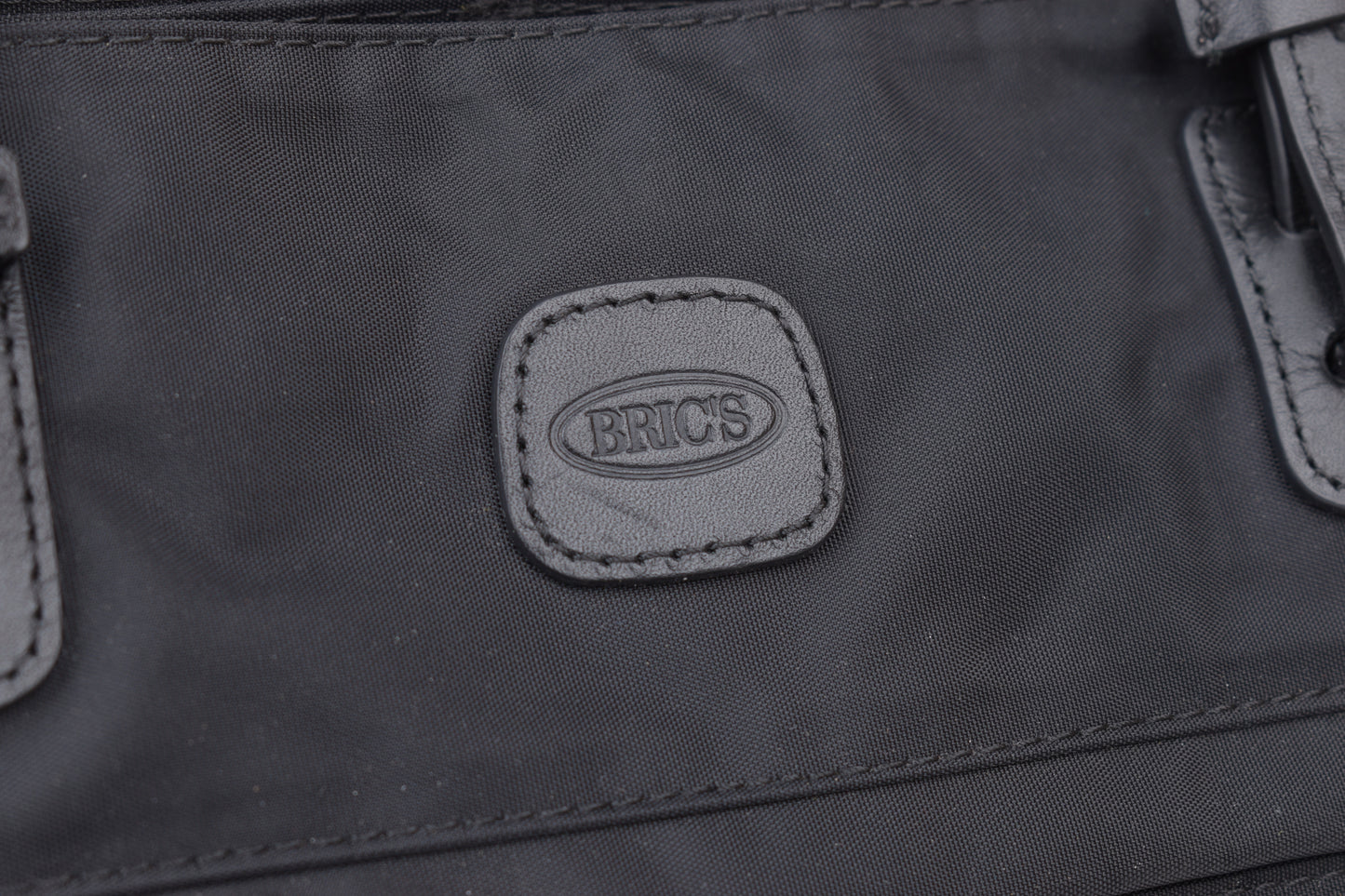 * Brics Nylon and Leather Three-Compartment Medium Shopping Bag black, 32x25cm, Excellent 10/10