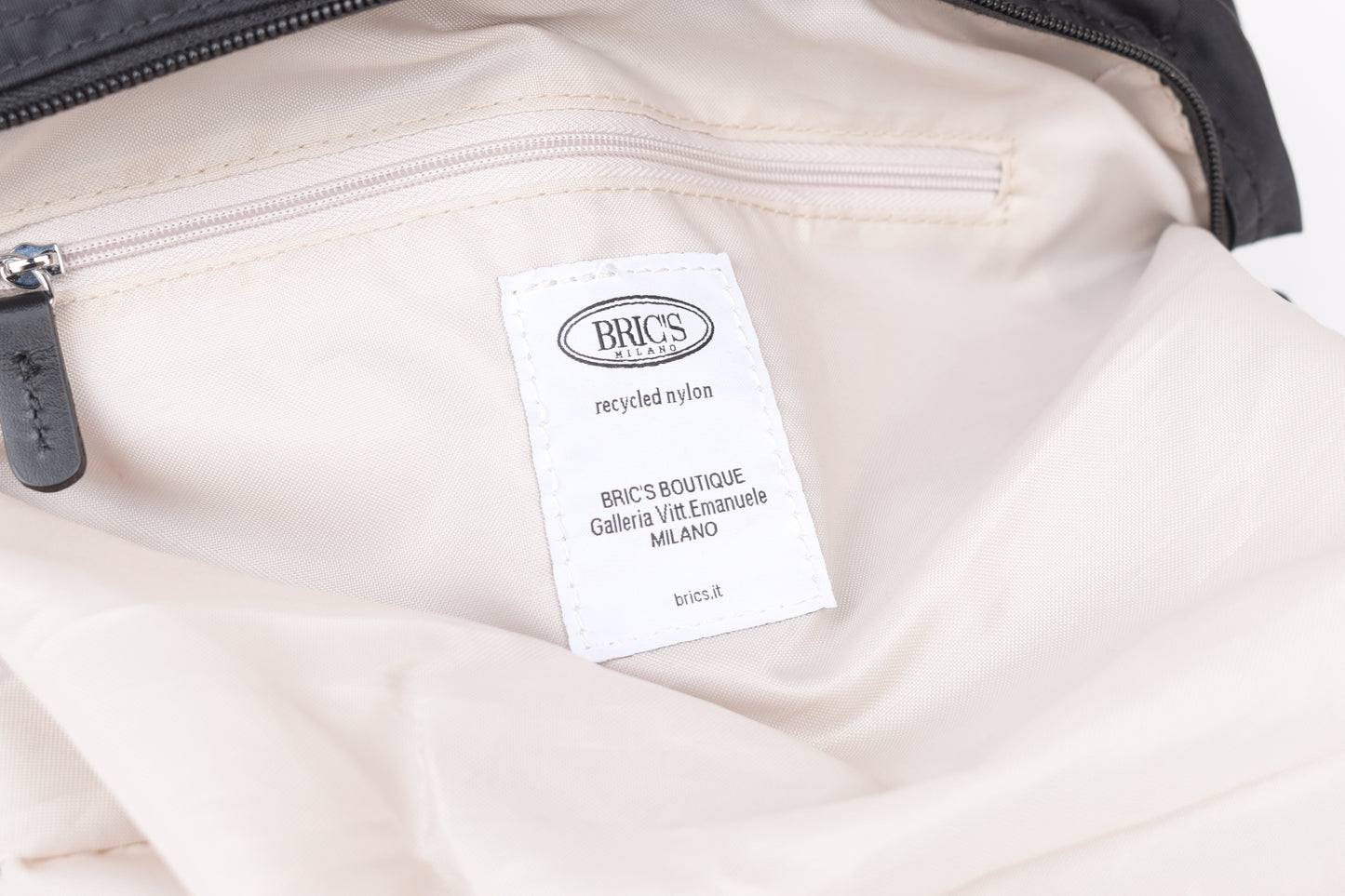 * Brics Nylon and Leather Three-Compartment Medium Shopping Bag black, 32x25cm, Excellent 10/10