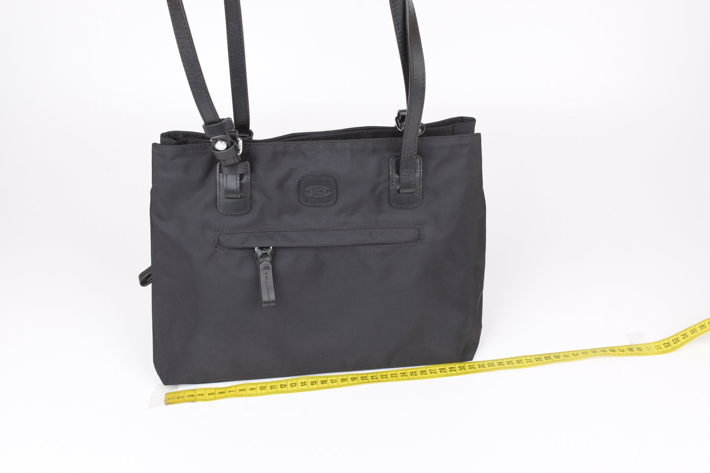 * Brics Nylon and Leather Three-Compartment Medium Shopping Bag black, 32x25cm, Excellent 10/10