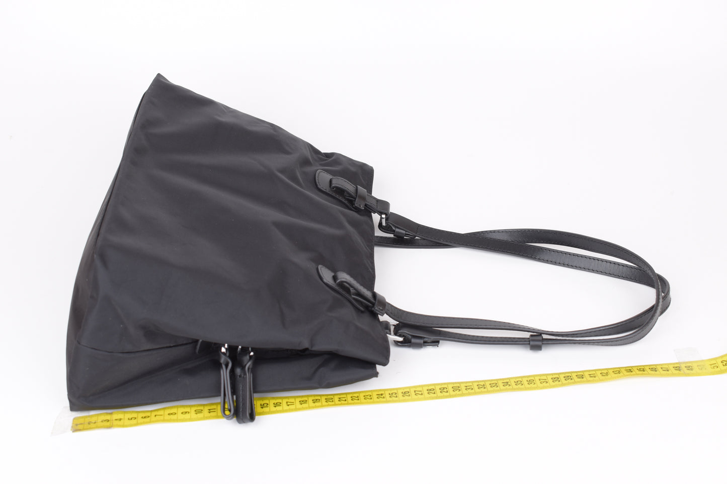 * Brics Nylon and Leather Three-Compartment Medium Shopping Bag black, 32x25cm, Excellent 10/10