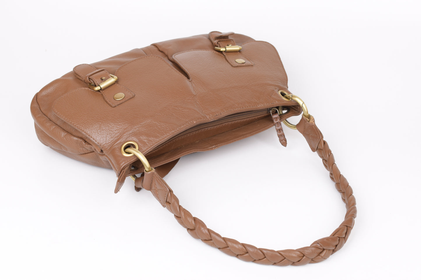 * Clarks Medium Brown Leather Women Bag, 36x20cm, V.Good 8/10