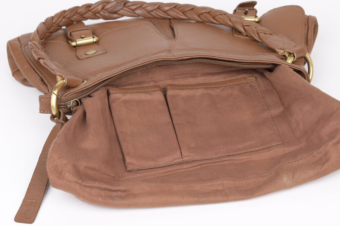 * Clarks Medium Brown Leather Women Bag, 36x20cm, V.Good 8/10