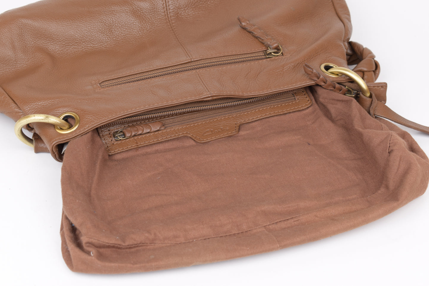 * Clarks Medium Brown Leather Women Bag, 36x20cm, V.Good 8/10