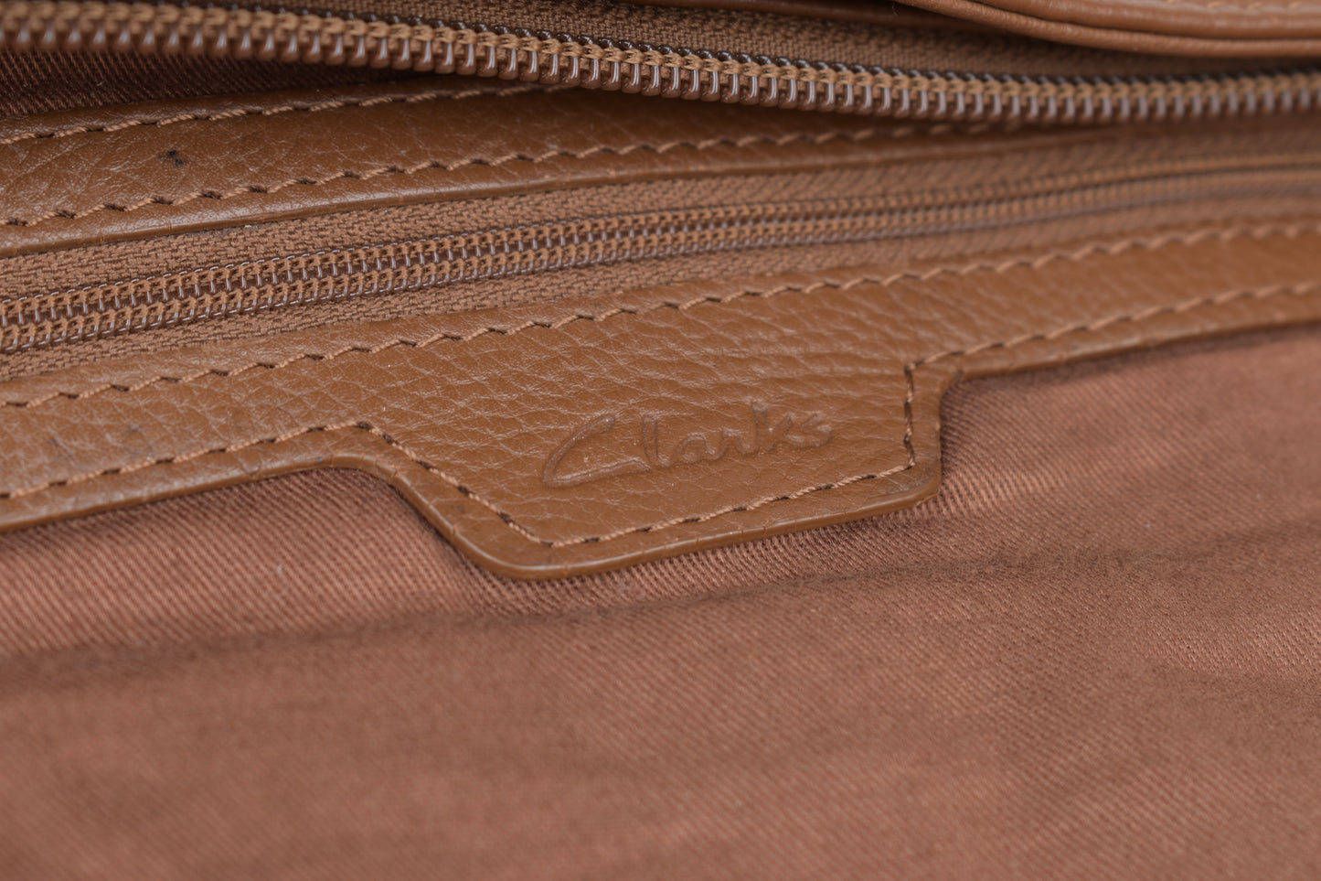 * Clarks Medium Brown Leather Women Bag, 36x20cm, V.Good 8/10