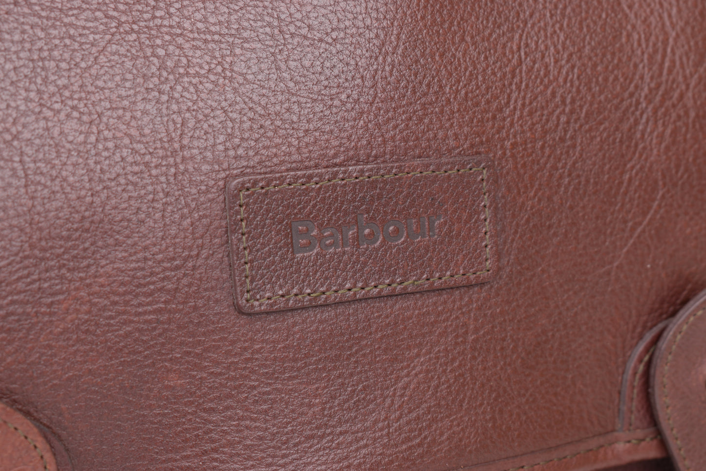 * Barbour Brown Leather Messenger Bag, 42x30cm, Excellent 9/10
