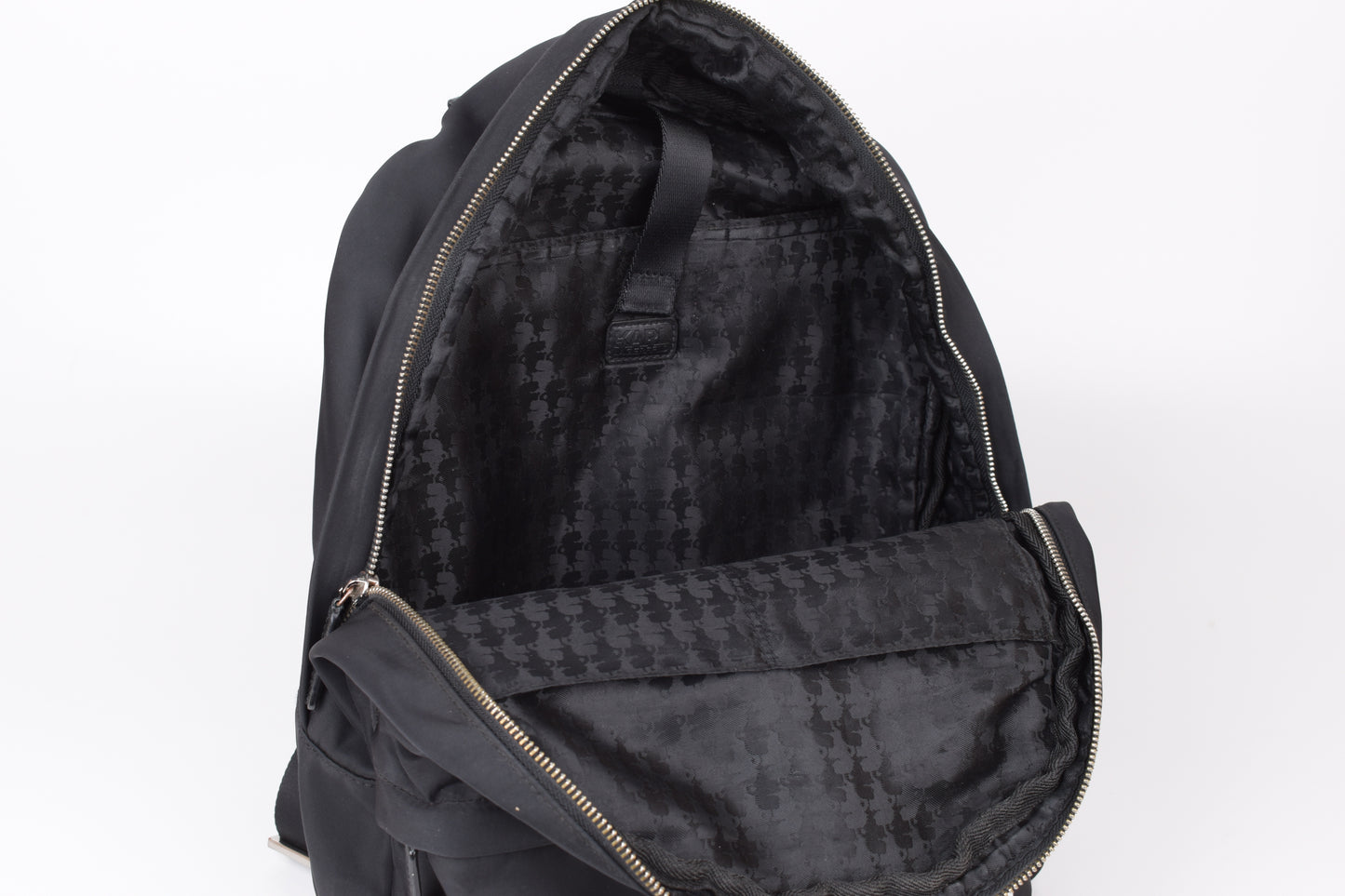 * Karl Lagerfeld Nylon Black Backpack, 30x38cm, Excellent 9/10