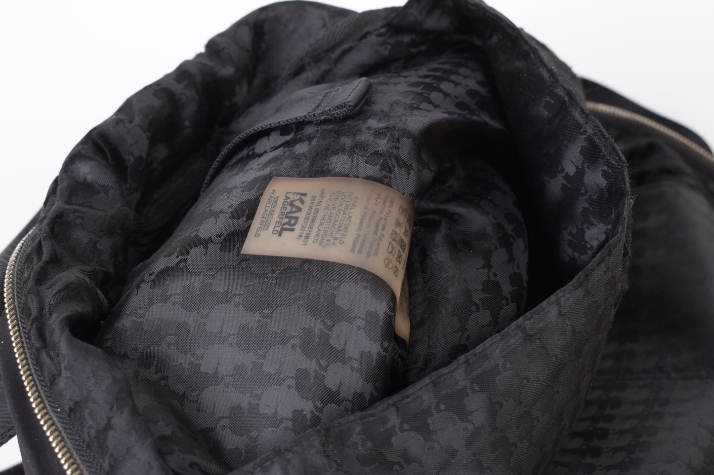 * Karl Lagerfeld Nylon Black Backpack, 30x38cm, Excellent 9/10