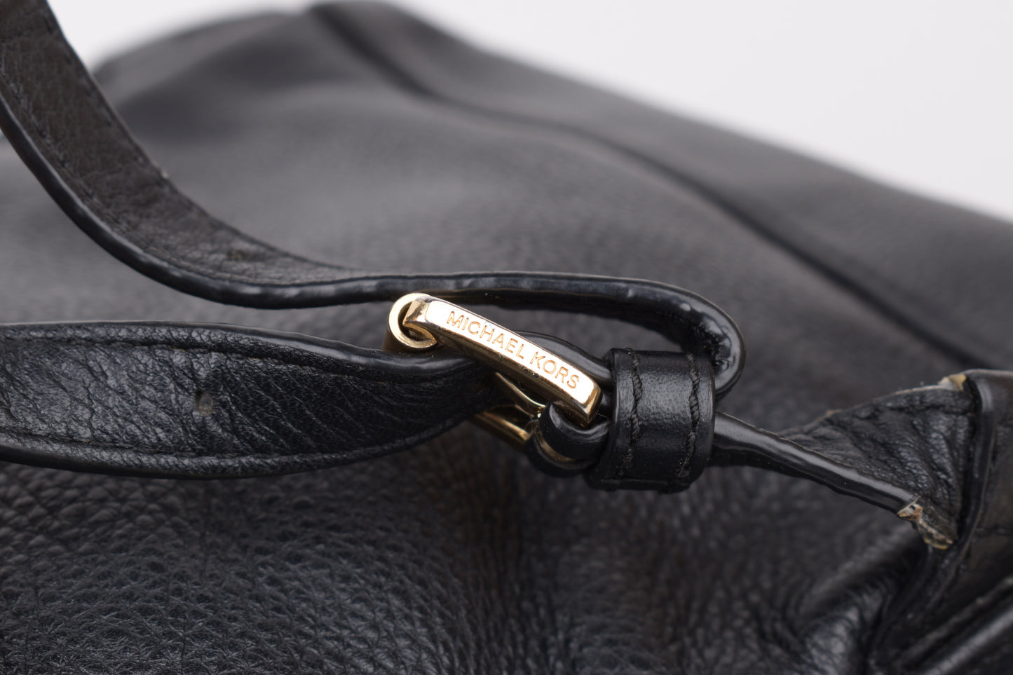 *Michael Kors Rhea Zip Studded Black Leather Backpack, 27x30cm, V.Good 8/10