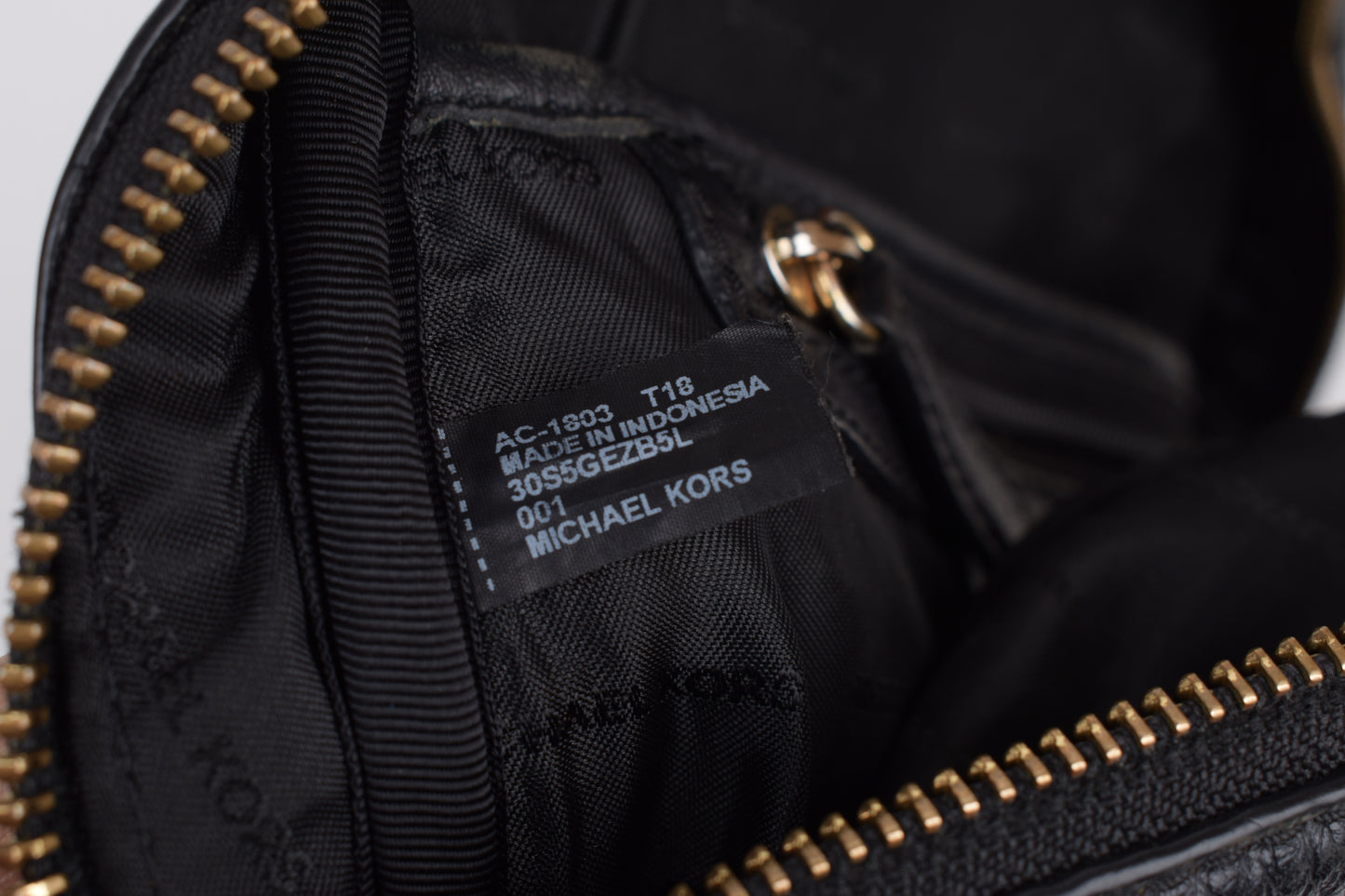 *Michael Kors Rhea Zip Studded Black Leather Backpack, 27x30cm, V.Good 8/10