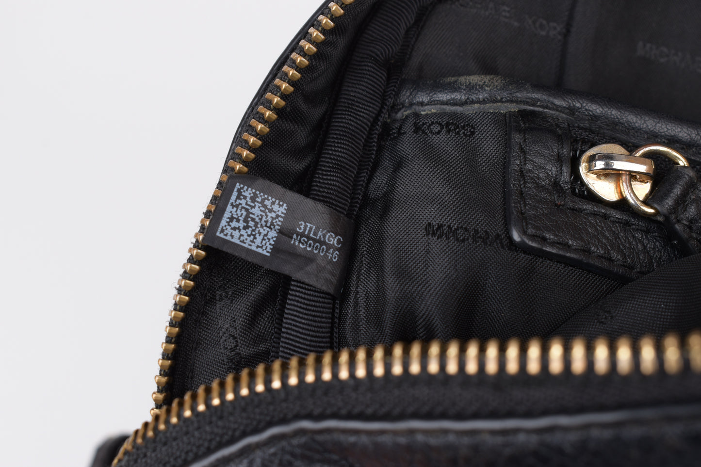 *Michael Kors Rhea Zip Studded Black Leather Backpack, 27x30cm, V.Good 8/10