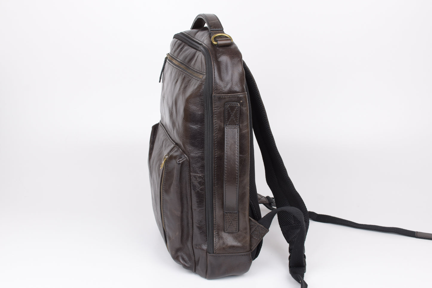 * FOSSIL Dark Brown Buckner Convertible Commuter Cognac, 30x40cm, V.Good 8/10