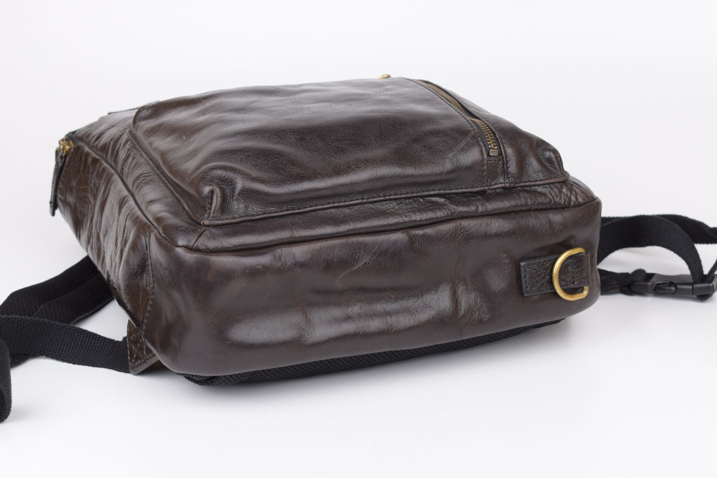* FOSSIL Dark Brown Buckner Convertible Commuter Cognac, 30x40cm, V.Good 8/10