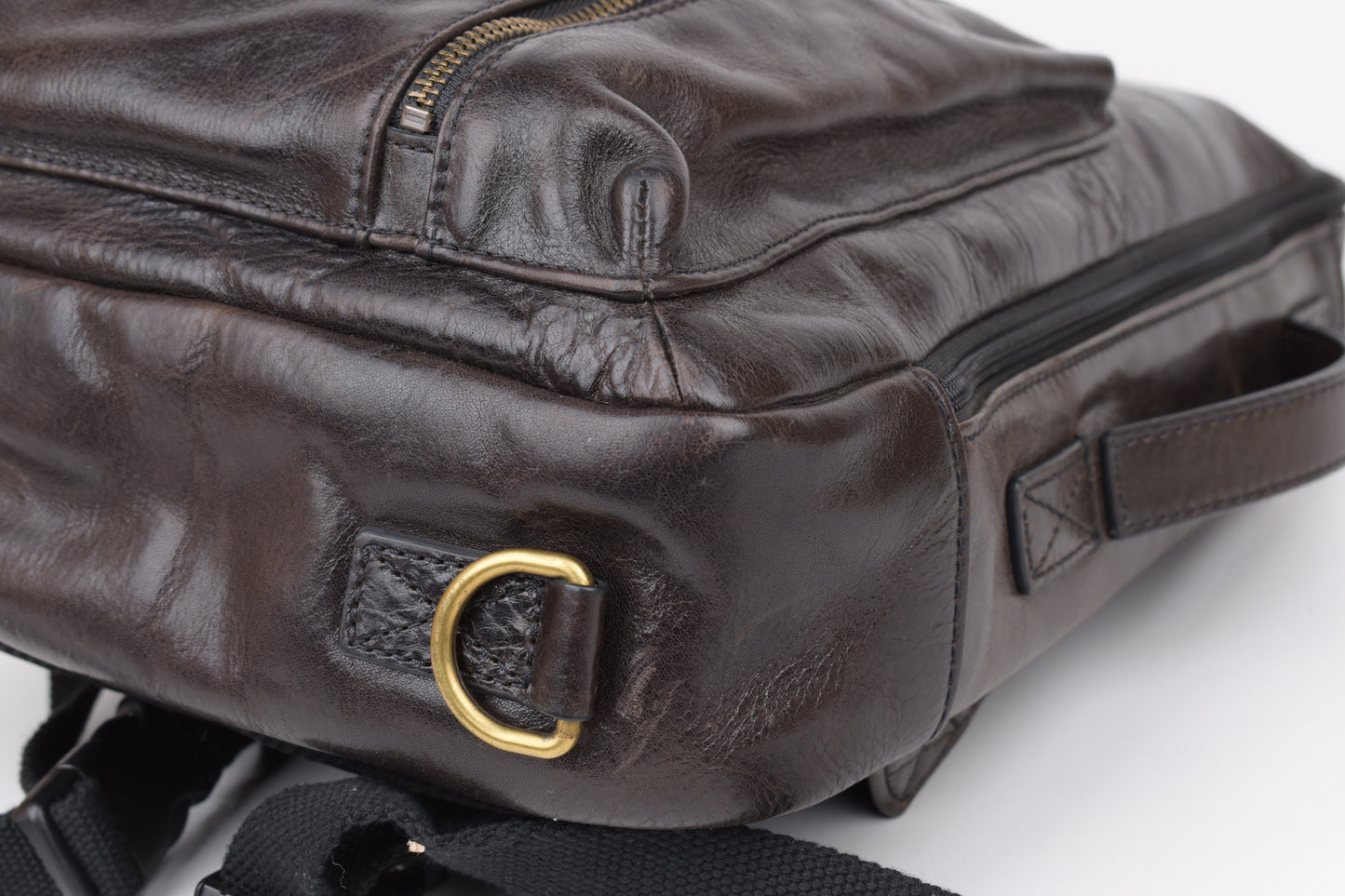 * FOSSIL Dark Brown Buckner Convertible Commuter Cognac, 30x40cm, V.Good 8/10