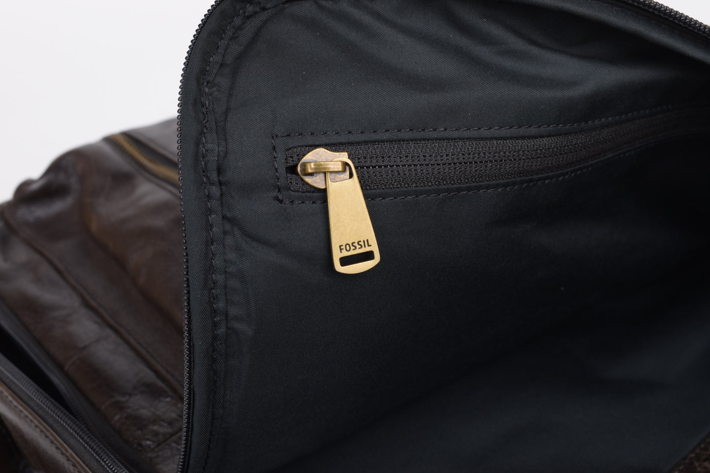 * FOSSIL Dark Brown Buckner Convertible Commuter Cognac, 30x40cm, V.Good 8/10