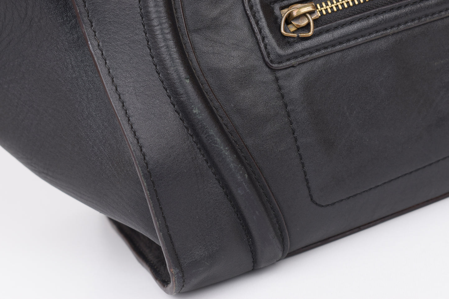 * CELINE 2014 Luggage Phantom Black Leather Hand Tote Bag, 30x30cm, V.Good 7/10 *Read