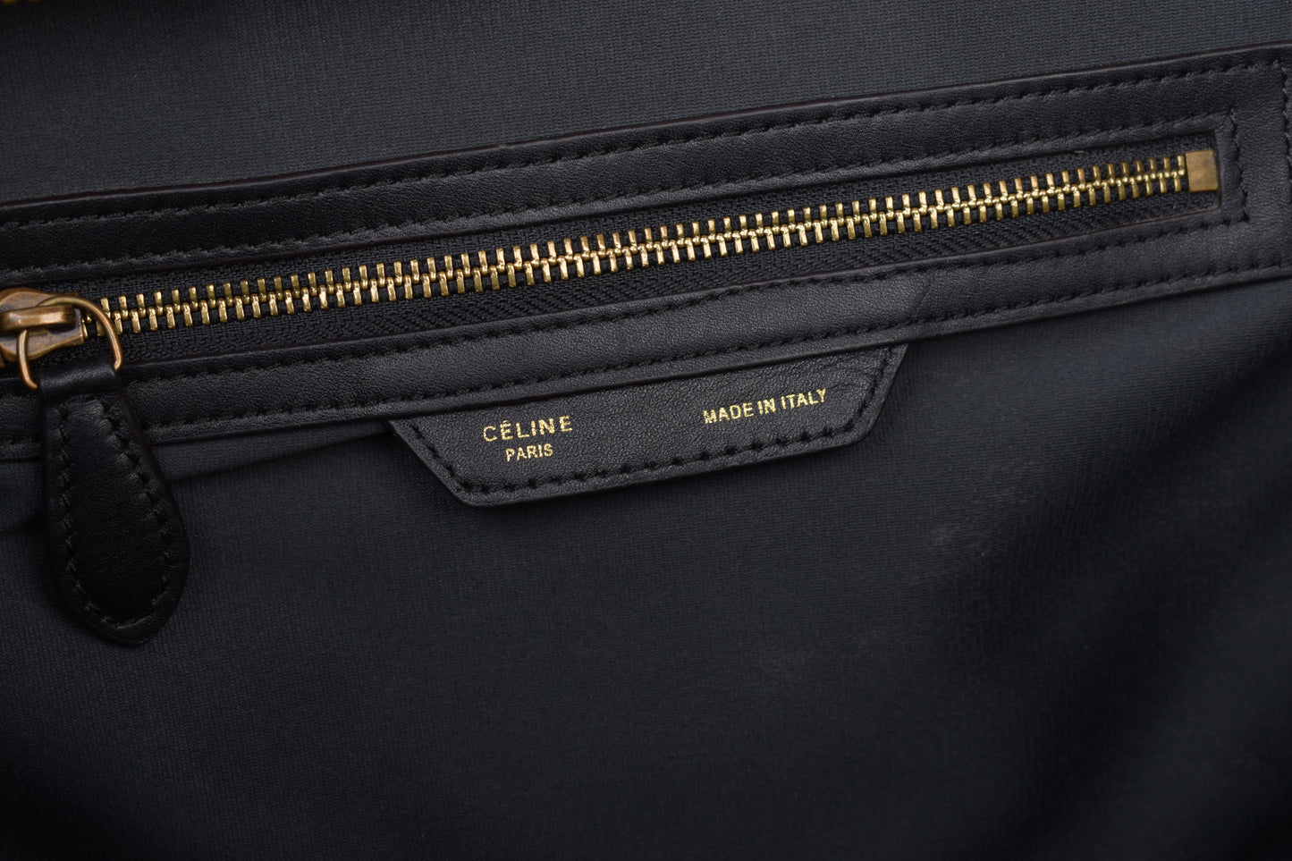 * CELINE 2014 Luggage Phantom Black Leather Hand Tote Bag, 30x30cm, V.Good 7/10 *Read