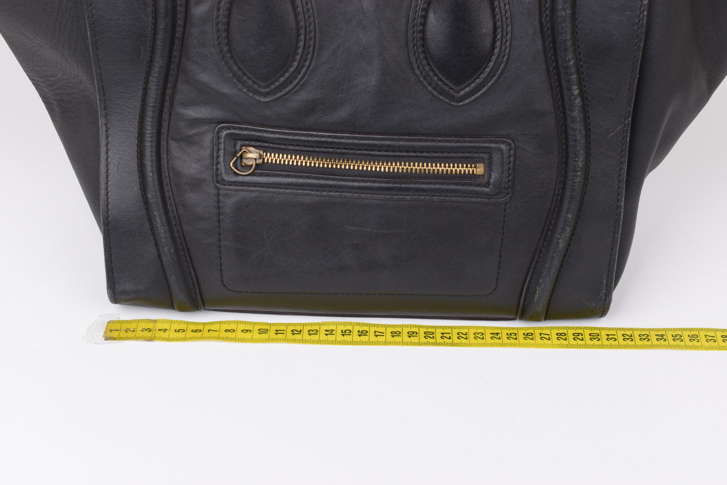 * CELINE 2014 Luggage Phantom Black Leather Hand Tote Bag, 30x30cm, V.Good 7/10 *Read