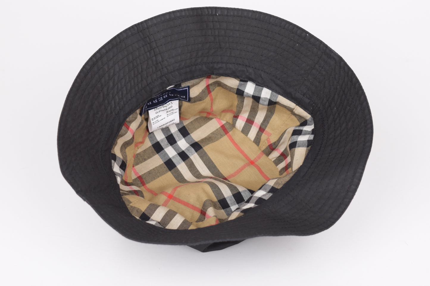 * Burberry Black Rain Bucket Hat, Size S, Excellent 9/10