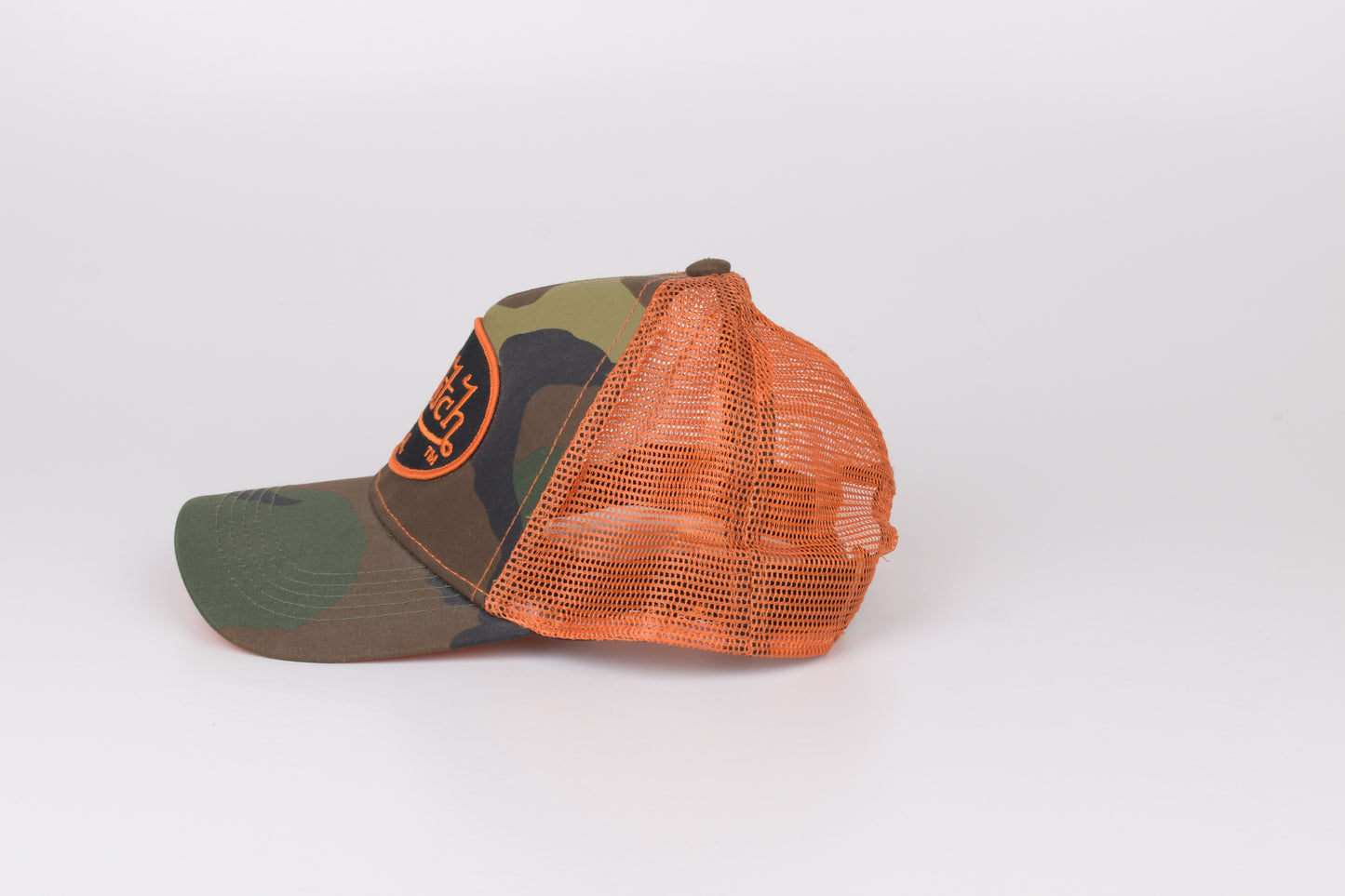 * Von Dutch Camouflage and Orange Trucker Cap Hat, Excellent 10/10